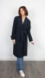 Harris Wharf London navy trench coat Cheap