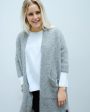 AV VAC267 Long cardi in grey chine Cheap