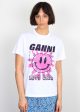 GANNI T3141 Smiley T-shirt in Bright White Sale