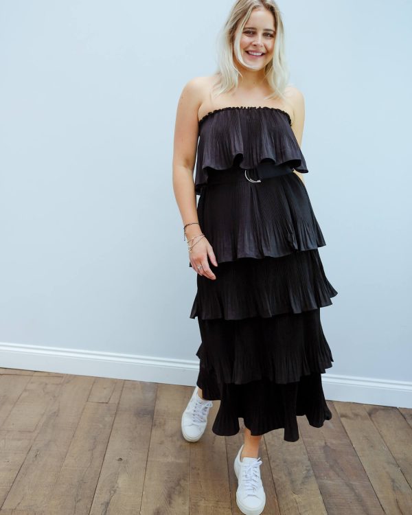 EA Valentina ruffled dress Online Hot Sale