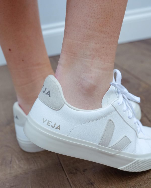 VEJA Campo leather in white natural Online Hot Sale