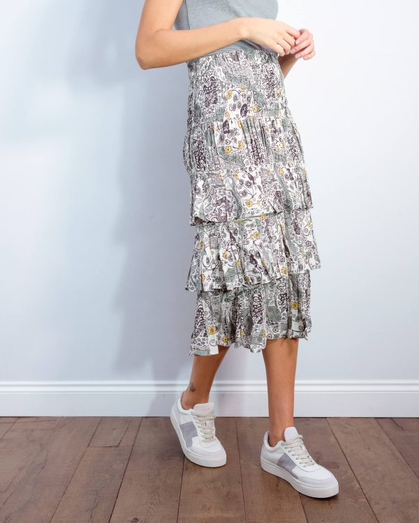 IM Cencia printed skirt in ecru For Cheap