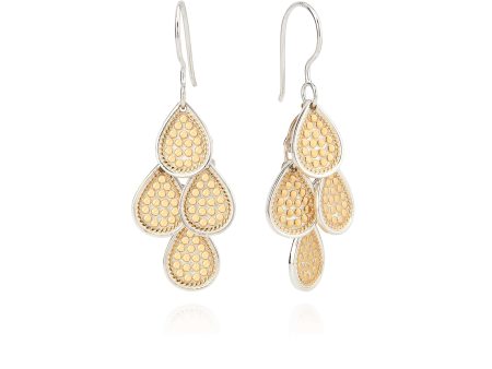 AB 0024E gold tear drops earrings Discount