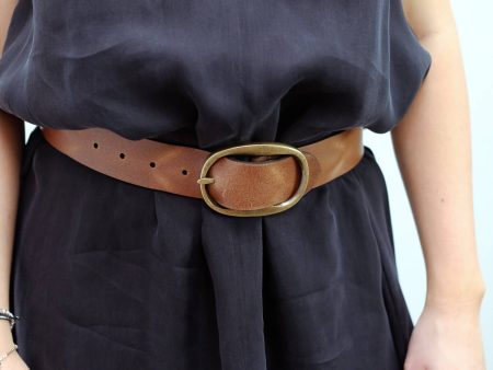 H Angus belt in brown Cheap