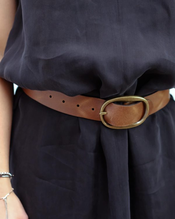 H Angus belt in brown Cheap