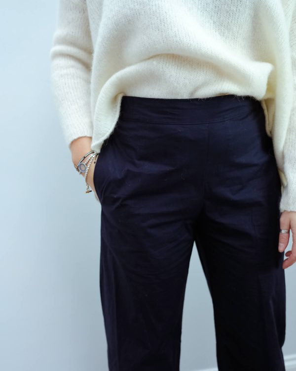 LOR Loribi poplin pants in navy Online now