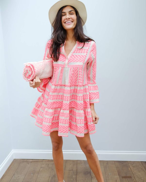 D 193 Short Ella dress in neon pink Cheap