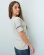 AB 151253 Soft tee with sporty rib detail in light grey Online Hot Sale