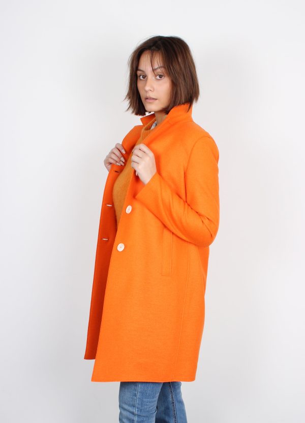 Harris Wharf London A1215 boxy clementine wool coat Hot on Sale