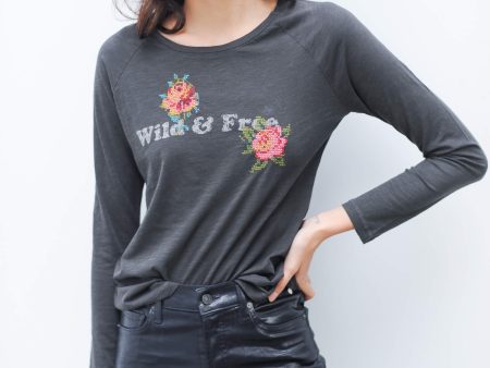 Y 29217 wild and free tee in anthracite Sale