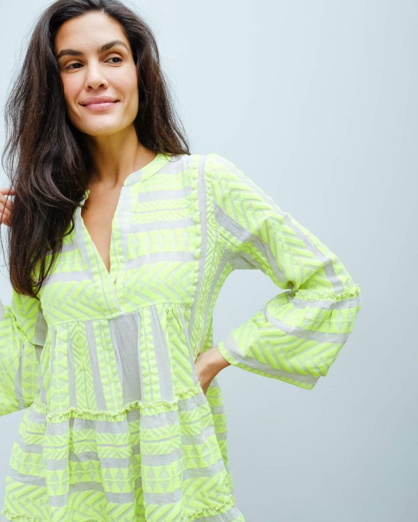 D 194 Short Ella dress in lime For Discount