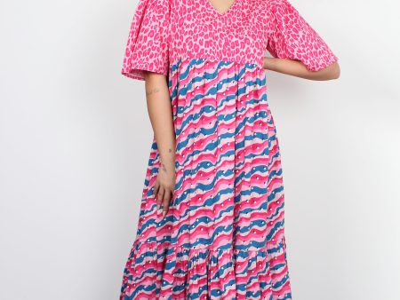 Primrose Park London Pamela Leo and Squiggle print dress Hot on Sale