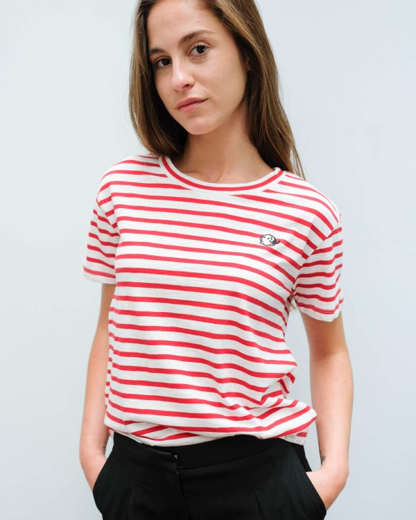 AB 150699 Brutus colab stripe tee in red For Discount