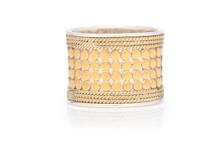 AB 0016R gold and silver wide band ring on Sale