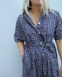 LOR Ni checked dress in navy Supply