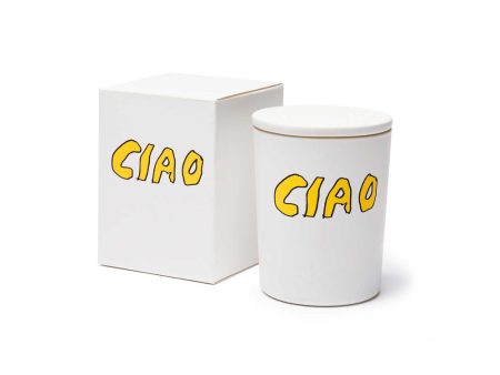 Bella Freud Ciao mineral wax candle in white & yellow Online