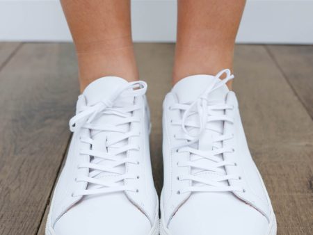 SLF Donna leather sneakers in white For Cheap