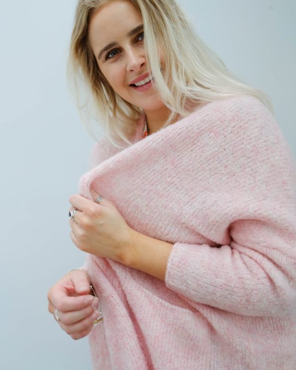 AV FOG272 LS open cardi in wild rose Sale