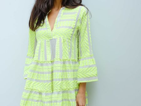 D 194 Short Ella dress in lime For Discount