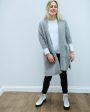 AV VAC267 Long cardi in grey chine Cheap