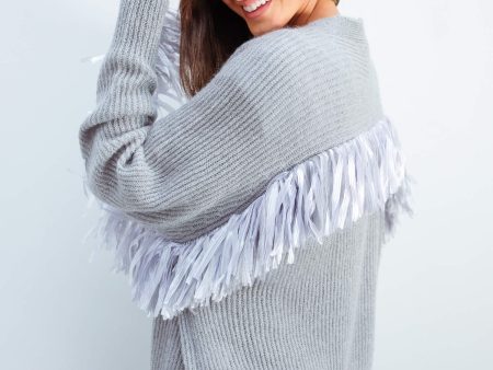 EA Viscom fringe cardi in belgian block Fashion