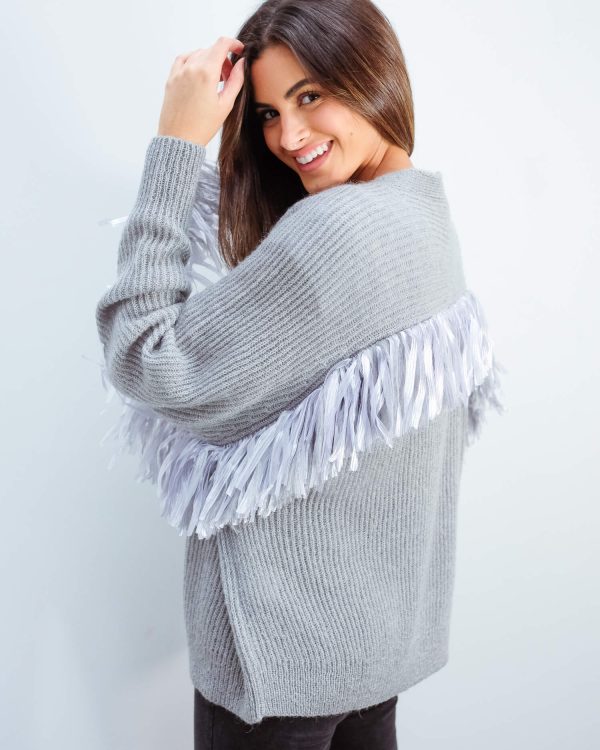 EA Viscom fringe cardi in belgian block Fashion