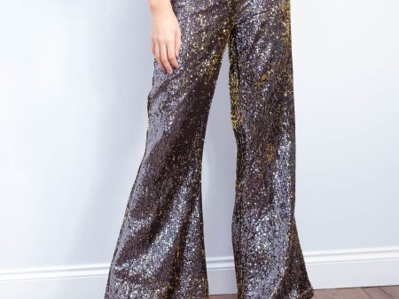 EA Vuggme sequinned pants in winter moss Sale