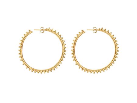 I AM JAI 1650 Big hoop earring with ball Online Sale