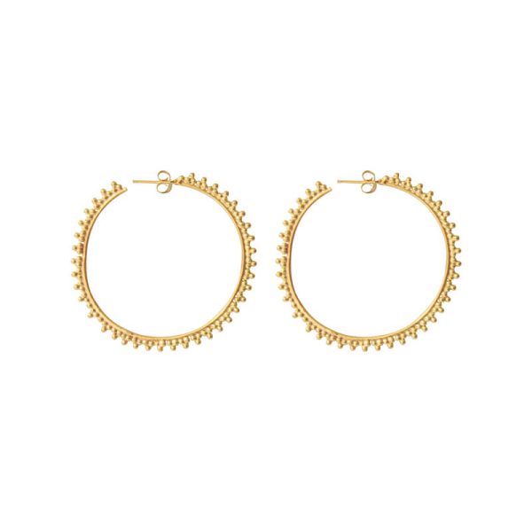 I AM JAI 1650 Big hoop earring with ball Online Sale