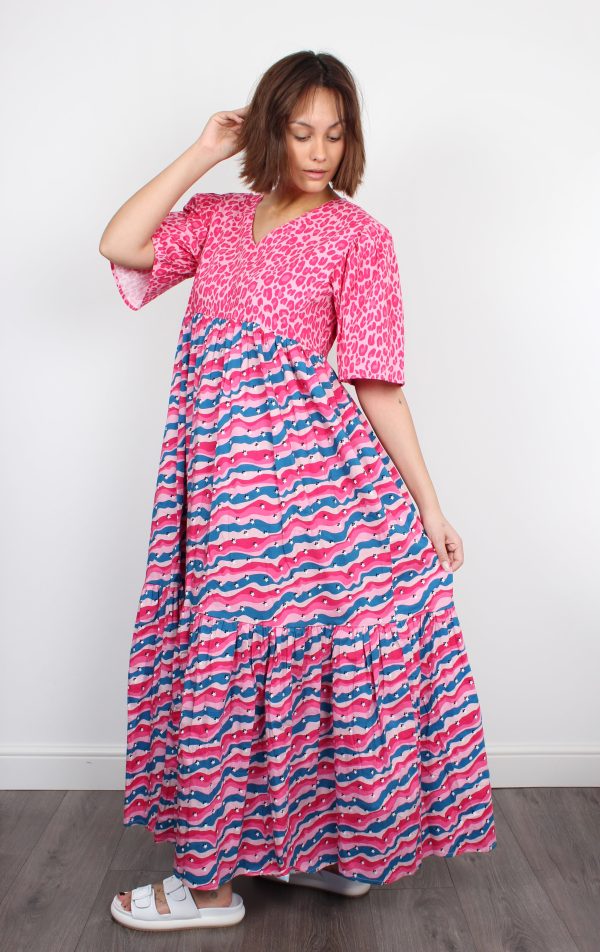 Primrose Park London Pamela Leo and Squiggle print dress Hot on Sale