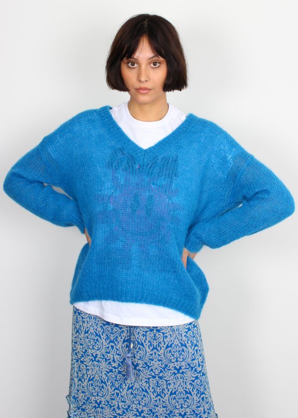 Les Tricots De Lea Marose blue pullover Online Hot Sale