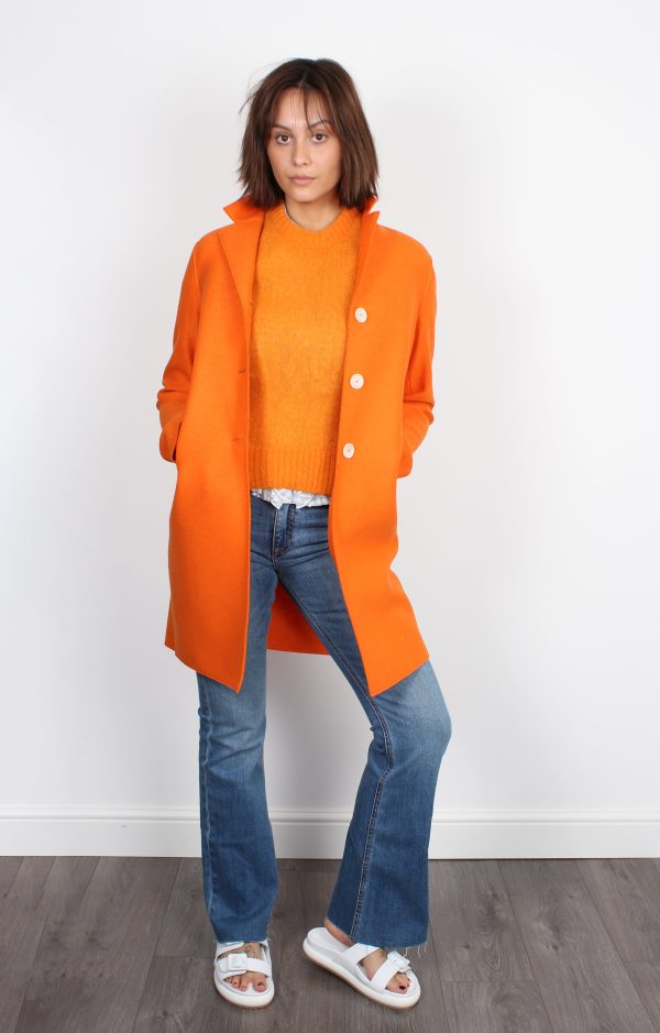 Harris Wharf London A1215 boxy clementine wool coat Hot on Sale