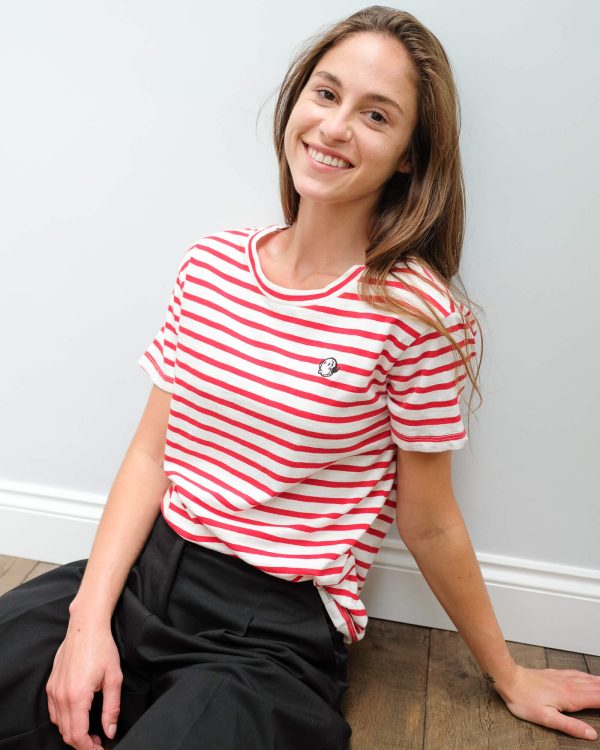 AB 150699 Brutus colab stripe tee in red For Discount