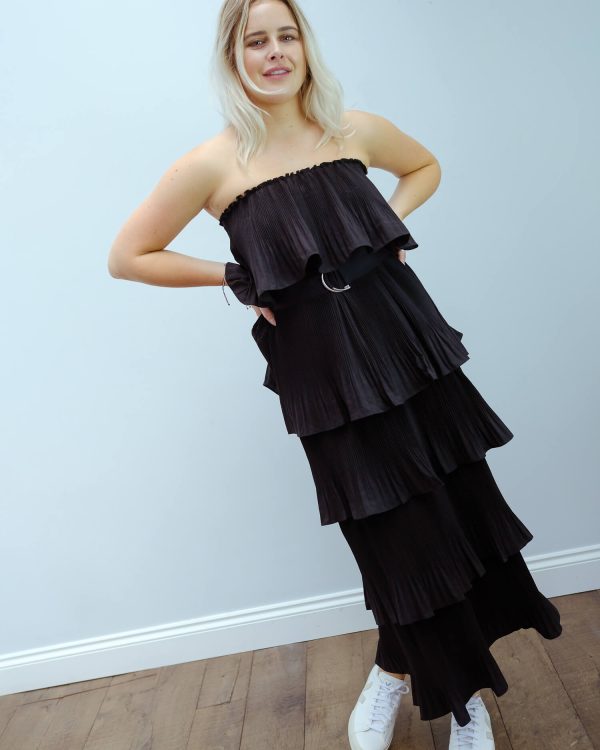 EA Valentina ruffled dress Online Hot Sale