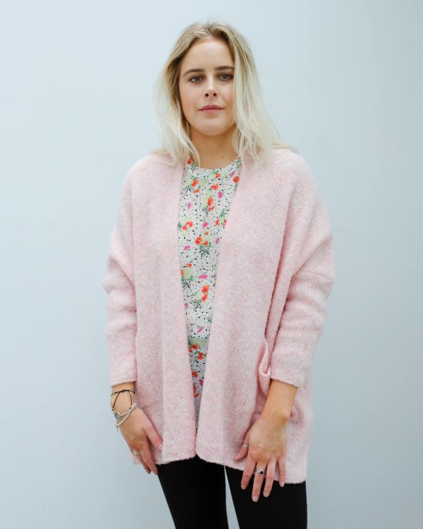 AV FOG272 LS open cardi in wild rose Sale