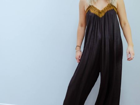 RS Karissa jumpsuit in black, gold Hot on Sale