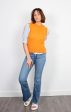 Leon & Harper Mochi sleeveless orange knit Cheap