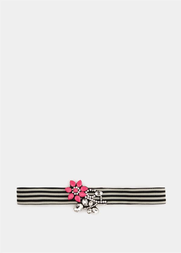 EA Vavalon flower stone belt in pink Online