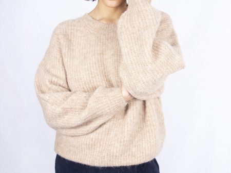 AV East 18 Sweater in Beige Melange Sale