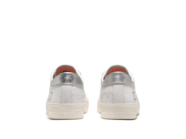 D.A.T.E Hill Low Vintage Calf in White Silver Supply