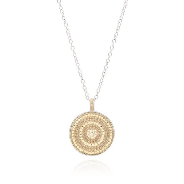 AB 1899N gold and silver large circle necklace Discount