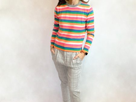 JU Mini Stripe Crew in Multi Online