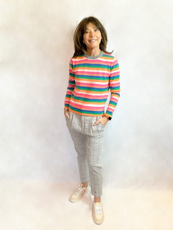 JU Mini Stripe Crew in Multi Online