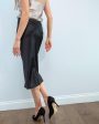 JOSEPH Isaak silk satin skirt in black Online Sale