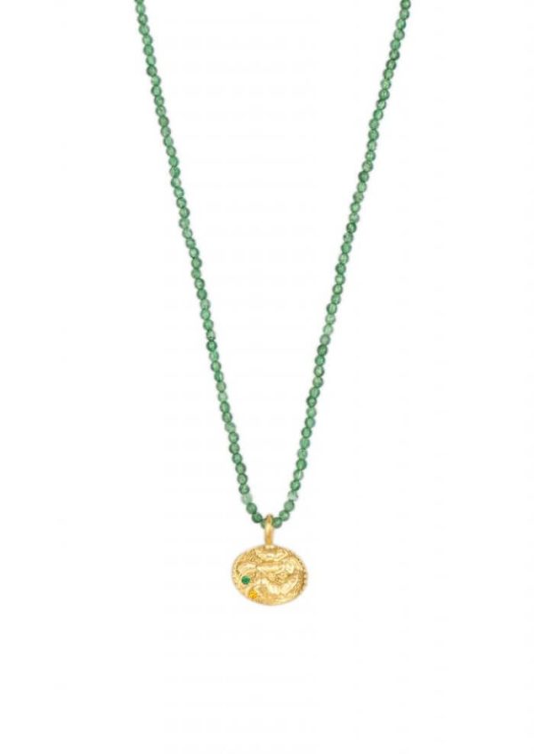 HERMINA Sealstone animal emerald crystal necklace Online