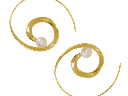 OTTOMAN WP Whirlpool earrings with pearl For Cheap