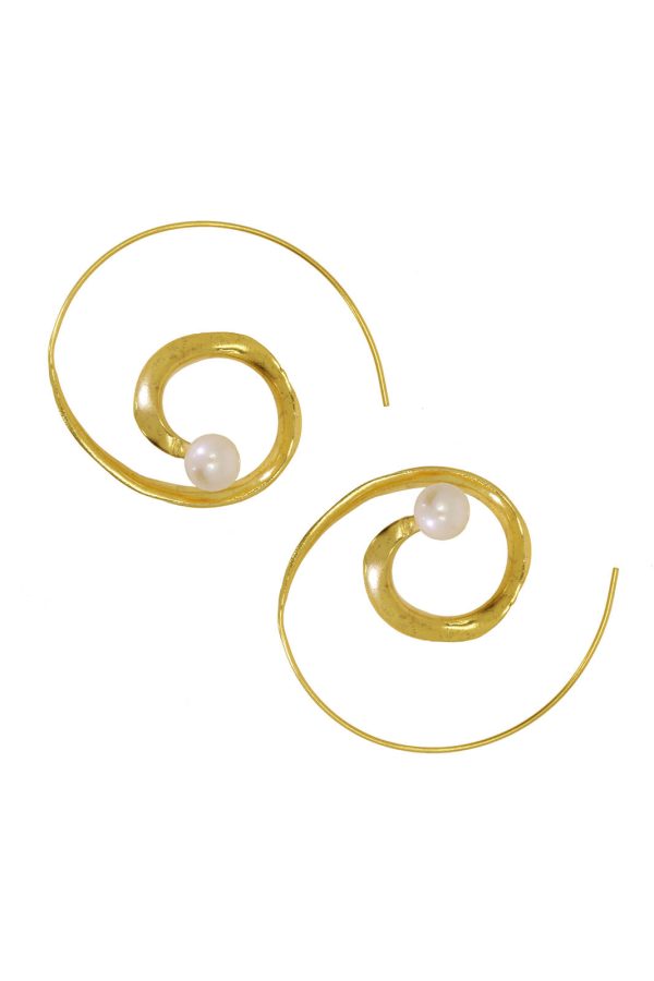 OTTOMAN WP Whirlpool earrings with pearl For Cheap