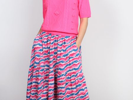 PPL Lea Skirt in Squiggle Star 01 in Pink & Blue For Cheap