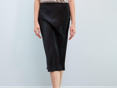 JOSEPH Isaak silk satin skirt in black Online Sale