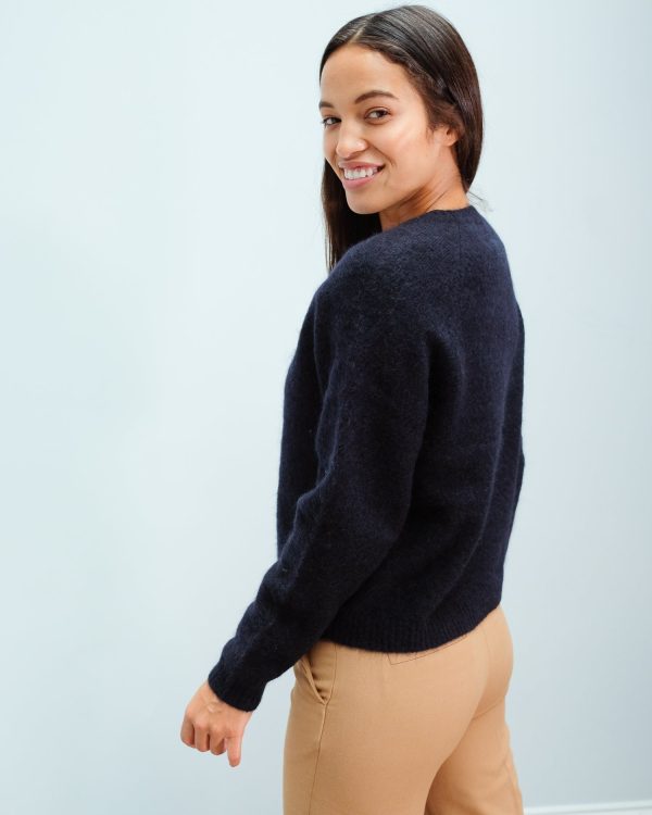 SEC.F Brook knit jumper in eclipse on Sale